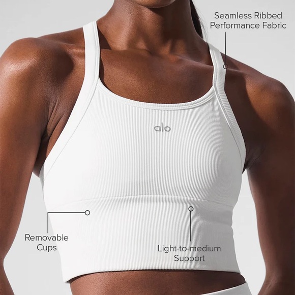 Alo Seamless Ribbed Favorite Bra Tank - Picture 7 of 10